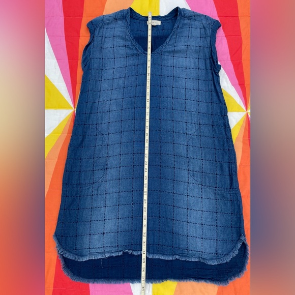 Cloth& Stone Frayed Tunic Dress, Size L - Picture 3 of 8